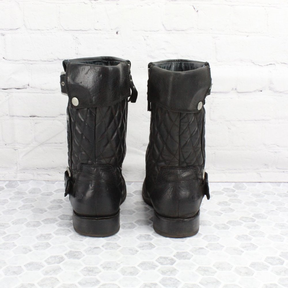 Ugg Australia Conor Black Oiled Leather Boots Sz 8 - Picture 4 of 8
